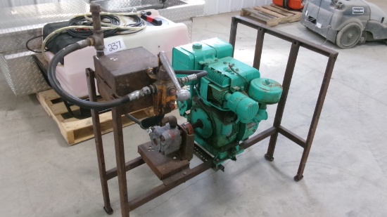GAS POWERED HYDRAULIC UNIT, (elec. start Briggs never been used -no oil in engine)