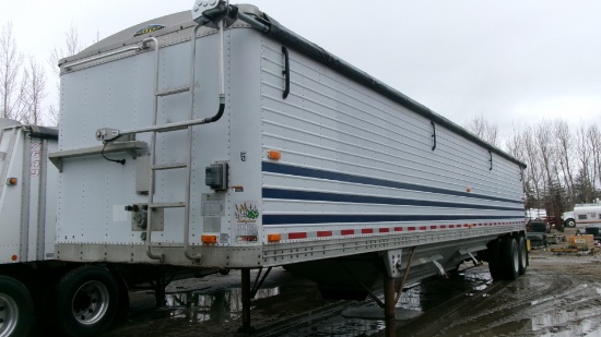 1988 TIMPTE 42' GRAIN HOPPER, 78" sides, spring susp., elec. roll tarp, outside al. rims,