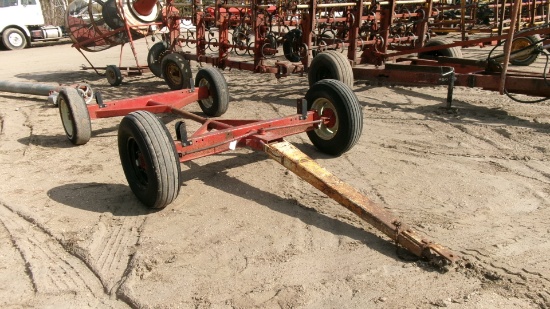 SCHWARTZ  4 WHEELED TRAILER, 9.5 X 15" frts., car tires rear, 6 bolt hubs
