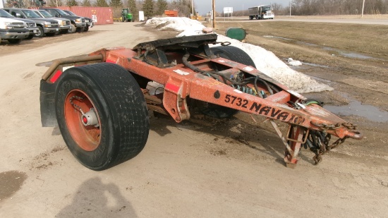 SINGLE AXLE CONVERTER DOLLY, 22.5 super singles