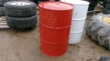 2-55 GALLON STEEL BARRELS