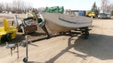 15' NORTHWOODS SPORTFISH ALUMINUM BOAT  w / TRAILER (perm lic.), ph.Roger @ 201-0050