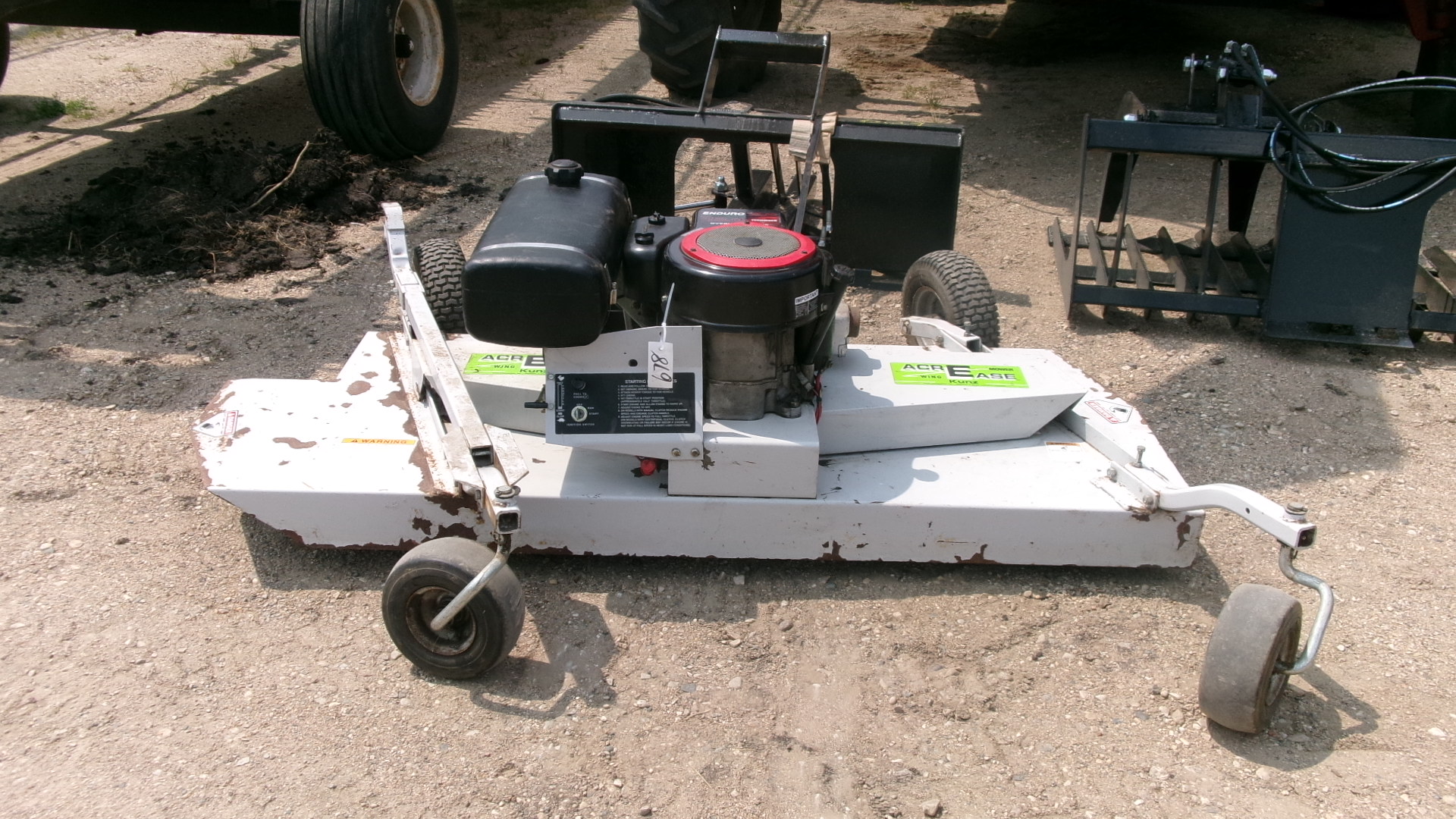 60" KUNZ ACRE EASE PULL BEHIND FINISHING MOWER, Proxibid