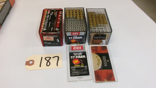 100 ROUNDS OF .17 HMR WINCHESTER,CCI, & FEDERAL