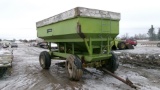 PARKER  2 COMPARTMENT, 2 DOOR GRAVITY WAGON,16.5 X 16.1 TIRES, spare tire, light kit.