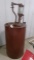 VINTAGE 50 GALLON OIL BARREL w / manual pump