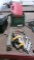 CRESCENT WRENCHES, CORDED STAPLER, CEMENT TOOLS, 2 GALLON JUG, SMALL PRESS