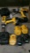2 DEWALT CORDLESS 14.4 VOLT DRILLS, 7 batteries, 2 chargers
