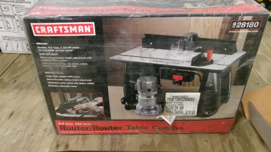 CRAFTSMAN 9.5 AMP 334 SQ. INCH ROUTER / ROUTER TABLE COMBO, unused in box