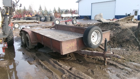 78" x 16' TANDEM AXLE CAR TRAILER, 5 bolt hubs, no paper work