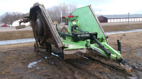 2014 15' SCHULTE DOUBLE BATWING ROTARY MOWER, small 1,000, hard rubber tires, well maintained, +