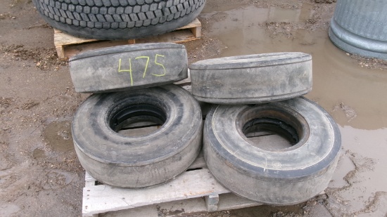 4-GOOD YEAR 24 X 7.7 AIRCRAFT TIRES (SCHULTE ROTARY MOWER ) foam filled