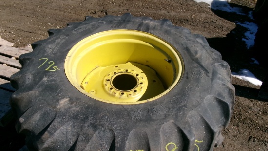 2-14.9 X 24" on 8 BOLT J.D. RIMS