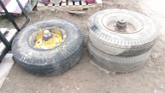 10.00 X 15 & 2-7.50 X 15" TIRES