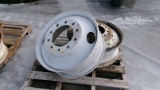 2-22.5 10 HOLE STEEL PILOTS, 2 -24.5 10 HOLE STEEL PILOTS, & 1- 24.5, STEEL 10 HOLE  BUDD