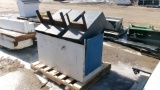 3-GATED GRAIN CHUTES, LARGE STEEL GRAIN HOPPER