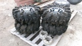 4- BLACK MAMBA ATV ON POLARIS RIMS, 27 X 10  X 12