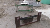 ATTACHMENTS FOR 120R JOHN DEERE LOADER:5 1/2' ANGLE BLADE, 6' SNOW PUSHER, 50