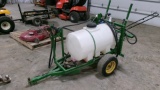 8' PULL TYPE 12 VOLT YARD SPRAYER, poly tank, wand