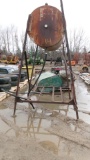 300 GALLON FUEL TANK ON STAND, 260 GALLON TANK w / HAND PUMP