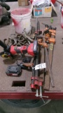 BAR & PIPE CLAMPS,, SMALL C CLAMPS, SEVERAL VISE GRIP CLAMPINGPLIERS, & 20 VOLT CORDLESS 4