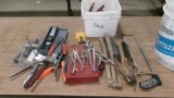 STRIPPER, CRIMPER, WIRE BRUSHES, PLIERS, HACKSAW, 1/4