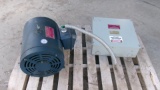 SINGLE TO 3 PHASE CONVERTER, 25 H.P. STARTING CAPACITY, comes W / PANEL & WIRING , ok cond.