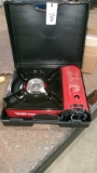 SINGLE BURNER CAMP STOVE & 5 CAST SAUCE PANS