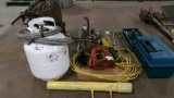 PIPE VISE, BOLT CUTTER, POST POUNDER, PLUMBING TOOL,  TOOLBOX, COMBINATION WRENCHES, ASST. PULLERS
