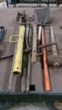 POST HOLE DIGGER, PICK, SHOVELS,  & POST POUNDER