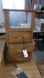 3 SMALL WOOD CABINETS, were used for pull tab gaming