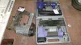 30-40 LBS. STAPLES & BRADS, CENTRAL PNUEMATIC AIR NAILER, & 2-CENTRAL PNUEMATIC AIR STAPLERS