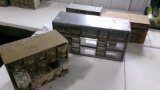 4-ORGANIZER CABINETS OF SCREWS, OTHER  FASTNERS, & MISC.