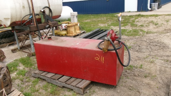 2 COMPARTMENT SERVICE TANK  w / one hand pump