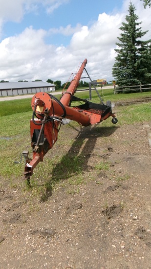CENEX 10" X 70' HYDRAULIC SWINGER AUGER, swinger hopper has bad floor