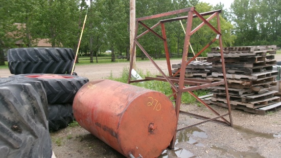 300 GALLON STEEL TANK  w / stand