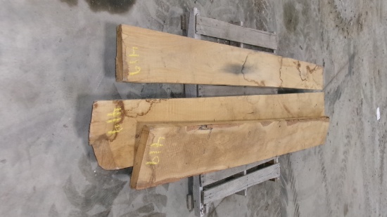 2-8' X  12" X 2" OAK PLANKS & 8' X 10" X 2" OAK PLANK