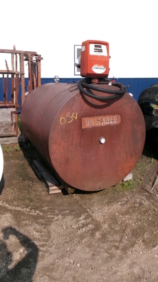 500 GALLON FUEL TANK w / 110 volt pump-ok