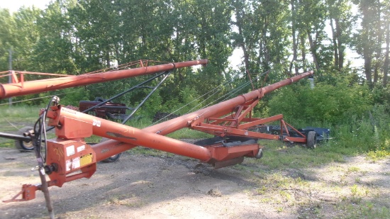 CENEX 10" X 70' HYDRAULIC SWINGER AUGER, swinger hopper has bad floor