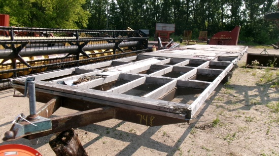8' X 35' TANDEM AXLE BUMPER HITCH TRAILER, partial wood deck