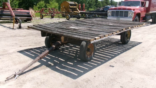 9' X 14' HAY RACK on DAVID BRADLEY 6 TON 5 BOLT TRAILER