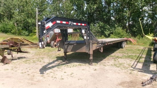 2012 40' PJ GOOSE NECK TANDEM AXLE DUALLY FLATBED
