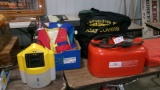 4-LIFE JACKETS, NEW UNIVERSAL BOAT  COVER, MINNOW BUCKET, & BOAT GAS TANK
