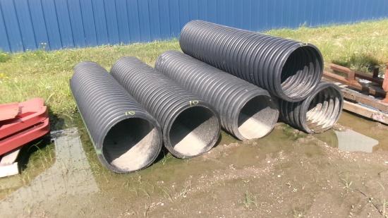 5-18" x 7' CORREGATED PLASTIC DRAIN PIPES
