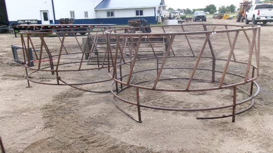 2-HAY RINGS ( bottom rings need minor work )