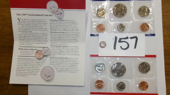 1987 UNCIRCULATED P & D MINT COIN SETS