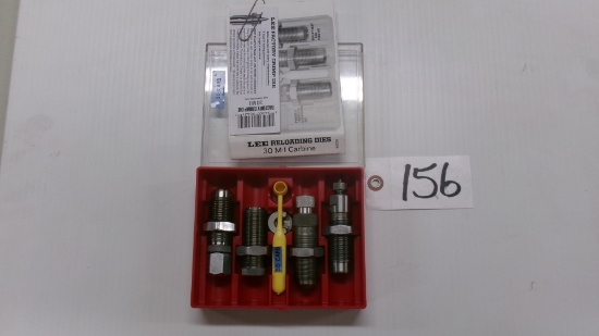 LEE 30 M-1 CARBINE RELOADING DIES: bullet seat / feed, carbide sizing, powder die & crimp die, +