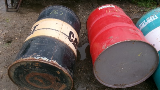 2-55 GALLON STEEL BARRELS