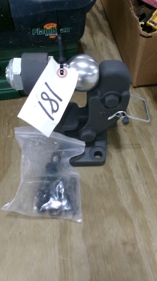 NEW 8 TON BULLDOG BAL & PINTILE HITCH