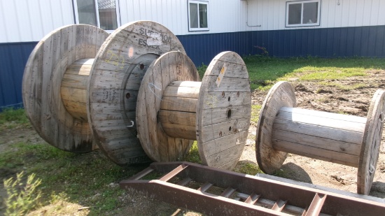 3-WOOD CABLE SPOOLS